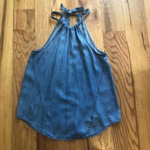 Anthropologie, Cloth & Stone Denim Halter Top